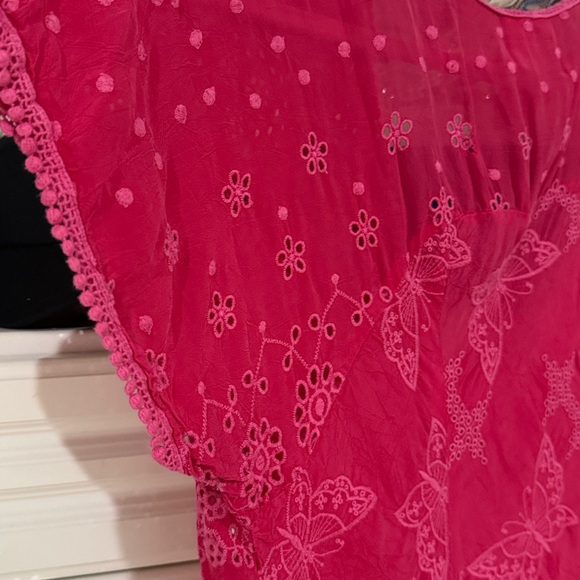 Johnny Was butterfly embroidered tunic top - Picture 5 of 8